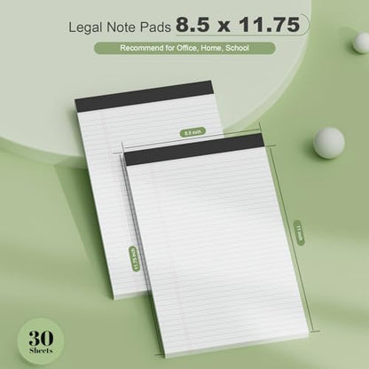 Legal Pads 8.5 x 11 Notepad, 2 Pack White Note Pads 8.5'' x 11'' for Work - color: White