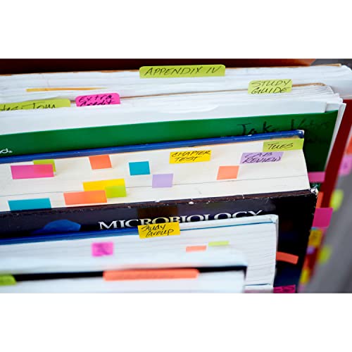 3M 6714AU Post-It Page Markers, Assorted Brights, 50 Strips/Pad, 4 Pads/Pack (1 Pack) - style: 1 Pack