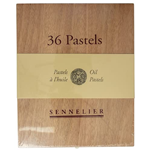 SENNELIER Oil French Pastel for Professional Artists, Wooden Box Set of 36