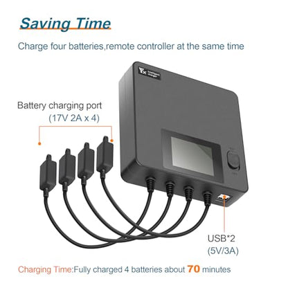 Display Battery Charger for DJI Avata 2,Full and Storage Charge