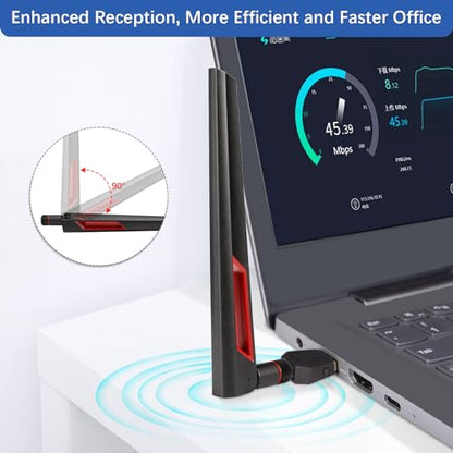 Superbat WiFi 6 6E Tri-Band Antenna 2.4GHz 5GHz 6GHz Omni-Directional Antenna RP-SMA Pigtail 12inch