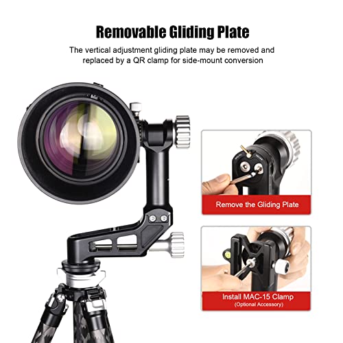 SUNWAYFOTO GH-02 Gimbal Head Aluminum Load 66 lbs(30 Kgs