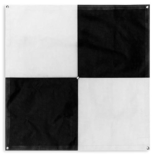 Sky High Bull's-Eye (48"x48") Drone Ground Control Point GCP - UAV Aerial Target for Mapping & Surveying (6 Pack) | Center Eyelet (Black/White Markers) | Pix4D & DroneDeploy Compatible - size: 48in Checkerboard Eyelet (6)