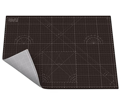 Self Healing Cutting Mat A0 36"x 48" Double Sided Black Mat - color: Black, size: 48"L x 36"W