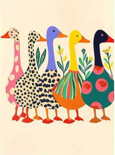 ZeeLionArt 5D DIY Diamond Art Kit, Duck Animal, 12 x 16 Inch - color: DP04491