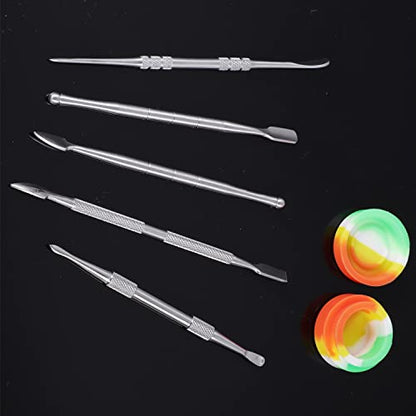 6-Piece Wax Carving Tool Set, Double-Ended Stainless Steel, Silver - color: Silver