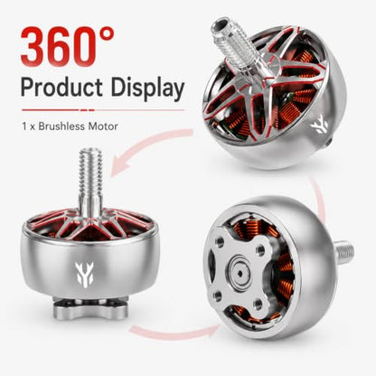 Compatible with HGLRC Specter 2306.5 1900KV Brushless Motor for 5in FPV