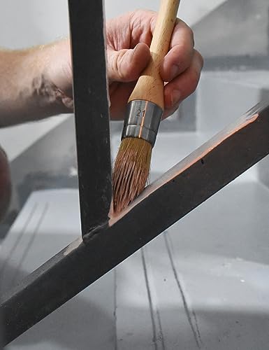 ROLLINGDOG Trim Paint Brushes 5PC Round Trim Brushes - color: Wooden Handle 5pc Set