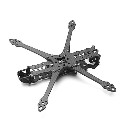 HUIOP Freestyle Frame Kit, 7 inch 295mm FPV Carbon Fiber Freestyle Frame Kit Wheelbase 295mm Arm 5.0mm Suitable for Long Range Drone