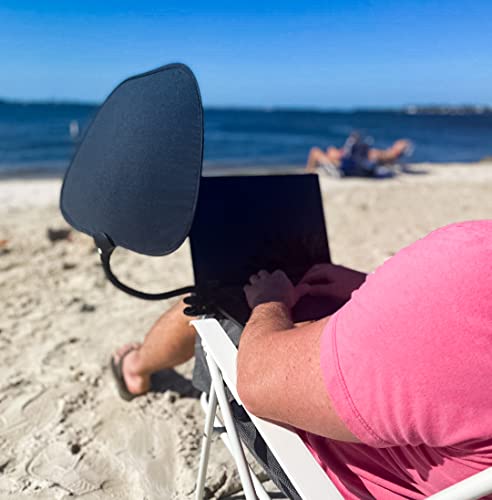 TopShade Laptop Sun Shade – Portable Adjustable Screen Shade for Laptops, Tablets & Outdoor Work, Collapsible Anti-Glare Sun Shield