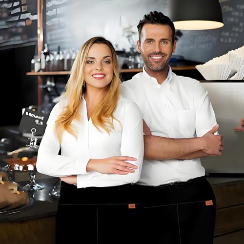 2 Pocket Canvas Work Waist Apron Unisex Tool Utility Apron Tool Belt Woodworkers Artists - color: Bk