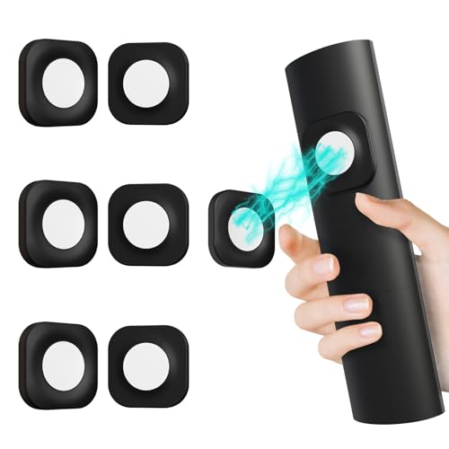 Magnetic Silicone Remote Control Holder Wall Mount for TV Fan 6 Pack Black - color: 6 Black, size: Square