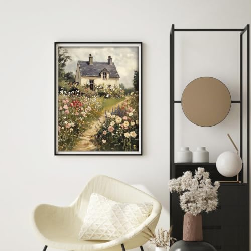 WUDWL Paint by Numbers Kit for Adults Framed Canvas, with Wooden Easel - color: YH04246