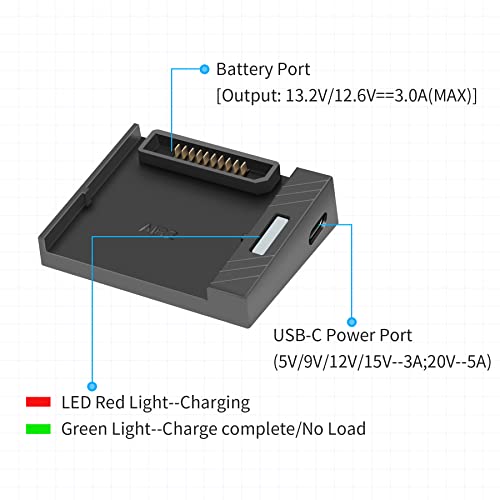 Hanatora Battery USB Charger with PD/QC3.0 for DJI Air 2S,Mavic Air 2 Drone, Charging Hub Accessories