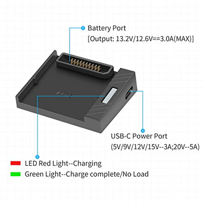 Hanatora Battery USB Charger with PD/QC3.0 for DJI Air 2S,Mavic Air 2 Drone, Charging Hub Accessories