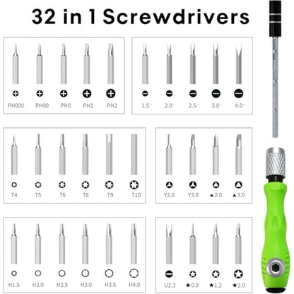 32-in-1 Multi-Function Screwdriver Set, Portable Household Repair Toolkit, Suitable for Phones, Watches, Laptops and Game Consoles