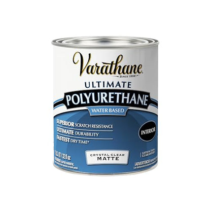 Varathane Water-Based Ultimate Semi-Gloss Polyurethane - color: Matte, size: Quart (Pack of 1)