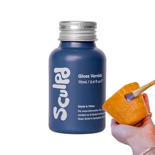 Sculpd Air Dry Clay Glaze, Waterproof Gloss Varnish, 2.37 Fl Oz (70ml) - color: Gloss Varnish, size: 70 ml