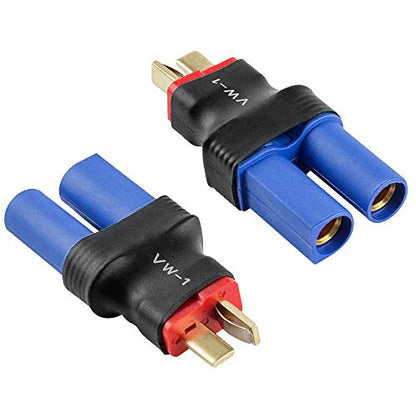 Youme T Male to EC5 Female Adapter Plug for RC LiPo Battery Model Drone 4pc