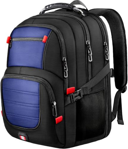 Large Travel Backpack, 17.3" Laptop Backpack, Blue - color: Blue, size: 17.3 Inch（20.4"x13.3"x10.2"）