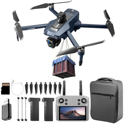 Airdrop Drone with Camera, Drones GPS Auto Return Foldable for Adults