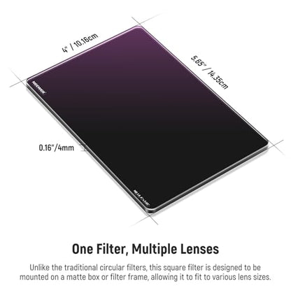 NEEWER 2 Pack ND0.9/1.8 (3/6 Stops) Square ND Filter, 4"x5.65" Dual Sided - style: ND0.9/1.8 (3/6 Stops)