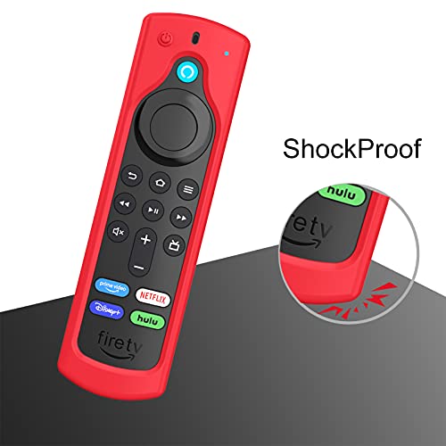 CaseBot Silicone Case for Alexa Voice Remote (2nd & 3rd Generation) - color: Red