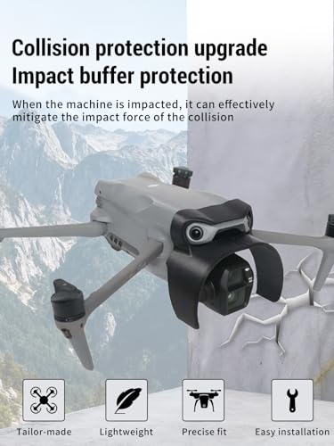 Gimbal Lens Bumper for DJI Air 3S, Anti-Collision Camera Lens protective case, Lightweight Protective Shockproof for DJI Air 3S Accessory (Black)
