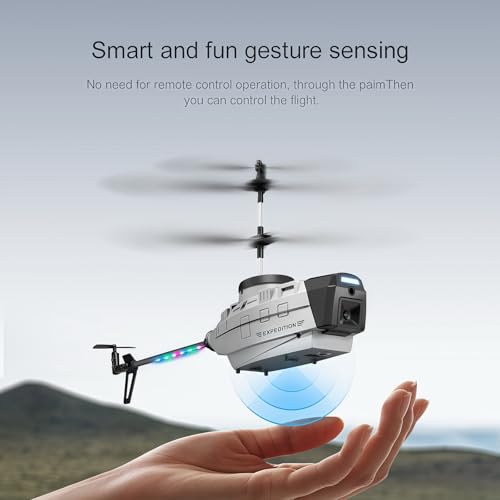New Shape Drone with 720p Camera, 3 Speed Mode Drone, 2 Batteries, Active Obstacle Avoidance, One Key Take Off/Landing. (Gray - 2batteries)