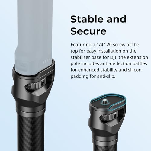 SmallRig Gimbal Extension Pole, 15''/37cm Carbon Fiber Gimbal Extension Arm