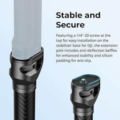 SmallRig Gimbal Extension Pole, 15''/37cm Carbon Fiber Gimbal Extension Arm