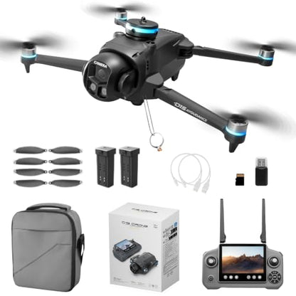 FPV Drone with 4K HD Camera, Obstacle Avoidance, One-Key Payload Drop Delivery Function, FPV Drone with Screen on Controller, Foldable RC Quadcopter with Auto Return, 20 Mins Flight Time, Ideal for Outdoor Shooting Camping Fishing Gift Delivery, Quadcopte