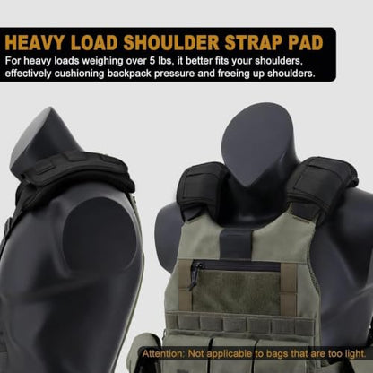 ZINMARK 1PC Professional Tactical Vest Shoulder Pad,Backpack pad,1PC-Black - color: 1pcs-black