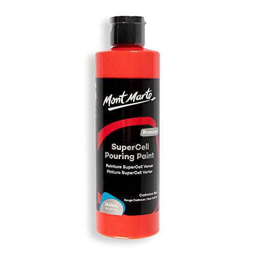 Mont Marte SuperCell Pouring Paint 240ml - Cadmium Red - color: Cadmium Red