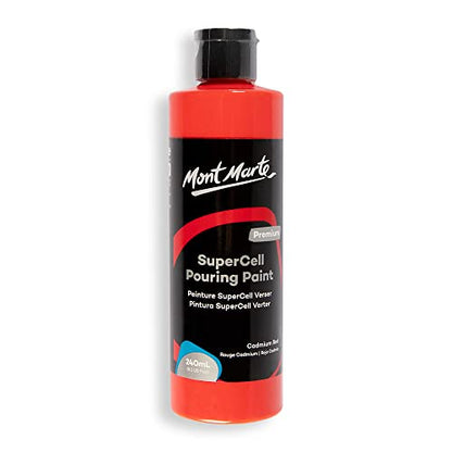 Mont Marte SuperCell Pouring Paint 240ml - Cadmium Red - color: Cadmium Red