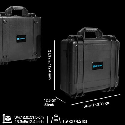 Lekufee Waterproof Hard Carrying Case for DJI Mini 4 Pro/4/3 Pro/Mini 3,Fly More Combo,DJI RC 2/RC,RC N3/2/1 Remote Controller and Accessories(Case Only)