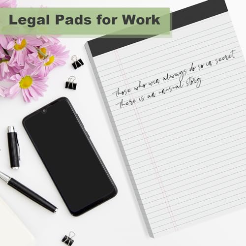 White Legal Pads 8.5 x 11 Narrow Ruled, 3 Pack Notepads Writing Note Pads - color: White-3