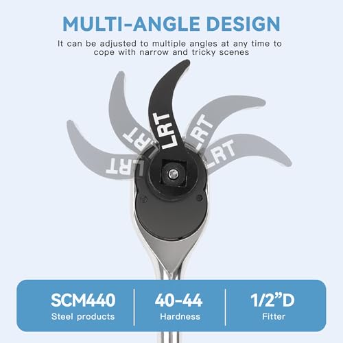 Pry Bar Wrench Adapter 2-Pack, 12mm Superhard Carbon Steel Crowbar Head Tool for Half Shaft Removal & Car Repair, 1/2" Drive (8-Point + 4-Point)
