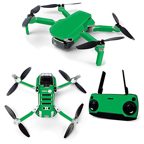 MightySkins Skin for DJI Mavic Mini Portable Drone Quadcopter - Solid Green | Protective, Durable, and Unique Vinyl Decal wrap cover | Easy To Apply, Remove, and Change Styles | Made in the USA (DJMAVMIN-Solid Green) - color: Green