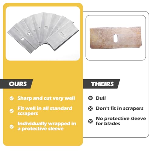 Leriton 100 Pcs Replacement Mat Cutter Blades for Picture Framing