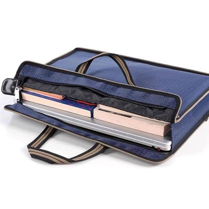 Document Bag with Handle Zipper Folder Small Briefcase Document Pouch for Book Carrying Bag Notary Bag 11.8"x14.9"（5Pcs）
