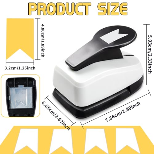Paper Punches Tag Punches for Paper Crafts 1.9 inch Banner Hole Punch - style: Banner