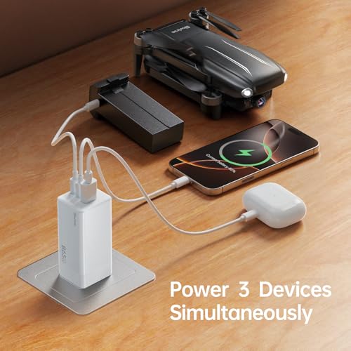 Bwine F7GB2 Pro 4k 3-Axis Gimbal Drone + 65W 3-Port Fast Charging Blocks, Universal Travel Adapter Kit