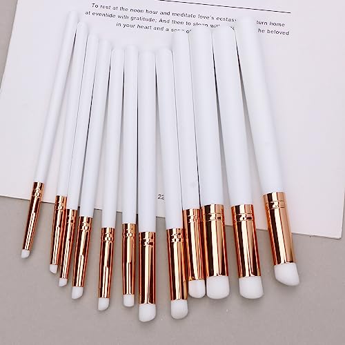 UNIMEIX Mini Blending Brushes for Card Making, Dry Miniature Painting Set Background Blender Paint Brushes Small Detailed Paint Brushes (12 Pack) - color: White