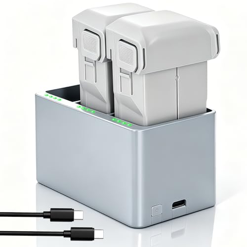 Mini 3 Pro Battery Charger Kit 2 Replacement Mini 4 Pro Drone Flight Batteries (3850mAh) and a 3 Bay Bidirectional Charging Hub Compatible with DJI Mini 3, 3 Pro, and 4 Pro Drones