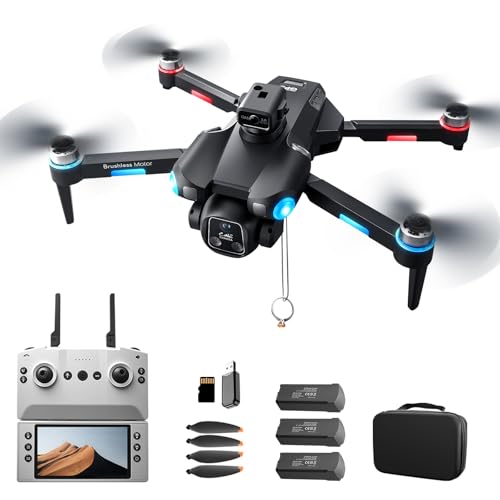 A189 GPS Drones with Camera for Adults 4K, 60Min Flight Time 4.5" HD Screen - color: Black