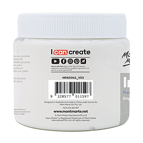 MONT MARTE Impasto Acrylic Medium 500ml (17oz) - size: 16.91 Fl Oz (Pack of 1)