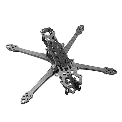 HUIOP Freestyle Frame Kit, 7 inch 295mm FPV Carbon Fiber Freestyle Frame Kit Wheelbase 295mm Arm 5.0mm Suitable for Long Range Drone