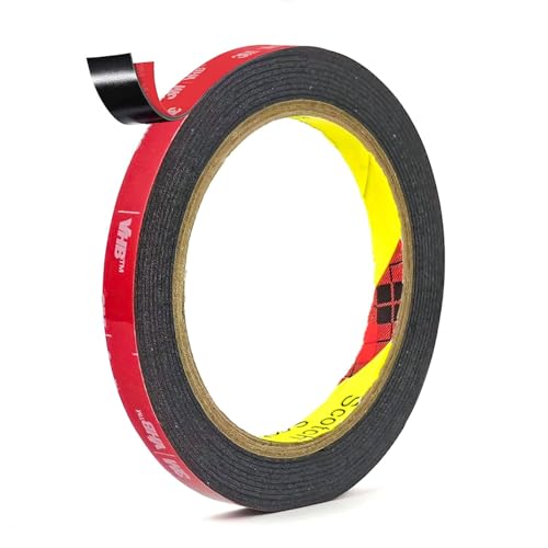 3M Double Sided Tape Heavy Duty Mounting Tape Strong Adhesive Tape Waterproof Foam Tape Picture Hanging Strips (0.39in X 10ft) - size: 0.39in x 9.85ft