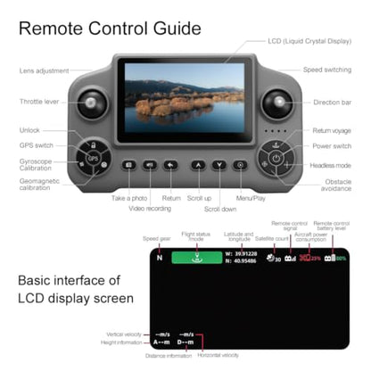 Drones with Camera for Adults 4K (Gray, 3-Battery Set) - color: Gray